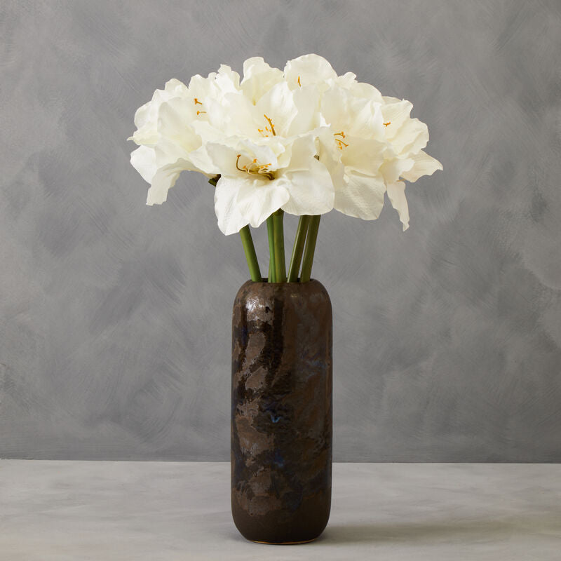 Orsina Fiori Ivory Amaryllis Flower Stem – 72cm Faux Floral Decor