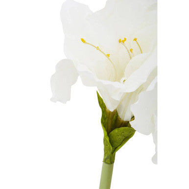 Orsina Fiori Ivory Amaryllis Flower Stem – 72cm Faux Floral Decor