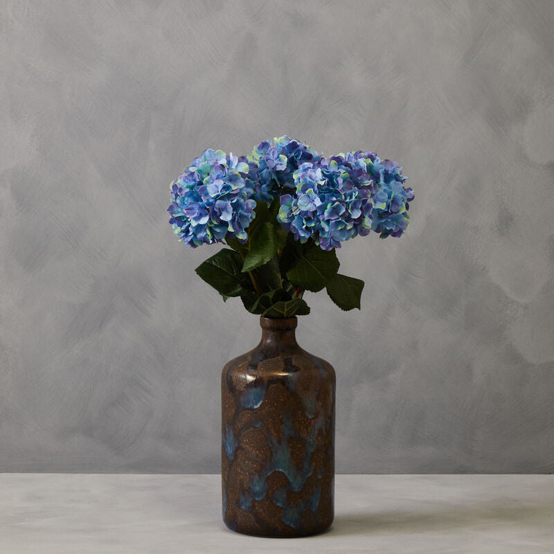 Orsina Fiori Blue Hydrangea Flower Stem – 74cm Faux Floral Decor