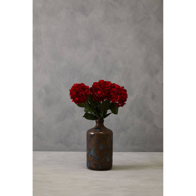 Orsina Fiori Red Hydrangea Flower Stem – 74cm Faux Floral Decor