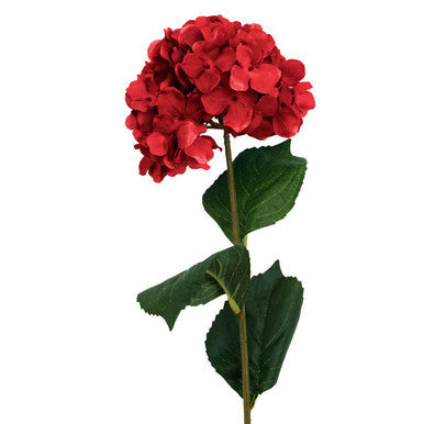 Orsina Fiori Red Hydrangea Flower Stem – 74cm Faux Floral Decor