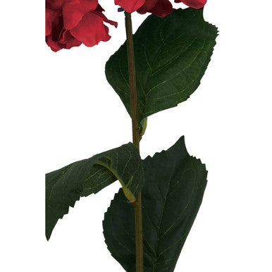 Orsina Fiori Red Hydrangea Flower Stem – 74cm Faux Floral Decor