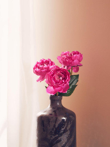 Orsina Fiori Fuchsia Peony Flower Stem – 65cm Realistic Faux Floral