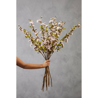 Orsina Pink Cherry Blossom Spray - 94cm Tall Faux Flower Stem