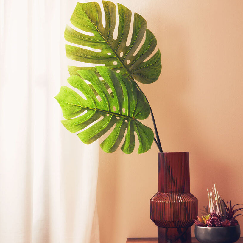 Orsina Fiori Tall Monstera Palm Stem – 109cm Green Faux Botanical
