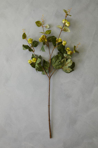 Orsina Fiori Green Hop Flower Spray Stem – Faux Pale Lime Botanical