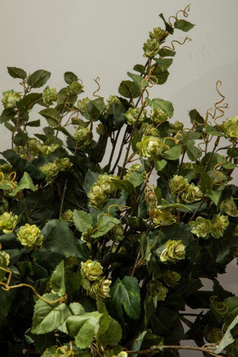 Orsina Fiori Green Hop Flower Spray Stem – Faux Pale Lime Botanical