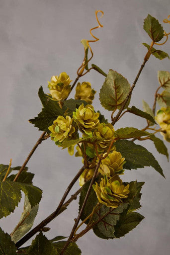 Orsina Fiori Green Hop Flower Spray Stem – Faux Pale Lime Botanical