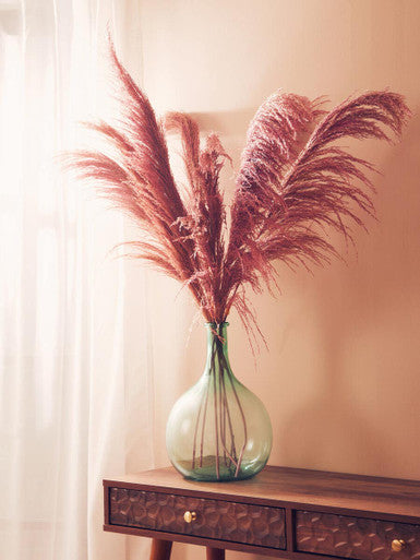 Orsina Fiori Tall Pink Pampas Grass Stem – 110cm Faux Dried Floral