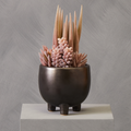 Orsina Fiori Mixed Faux Succulents in Grey Ceramic Tripod Planter