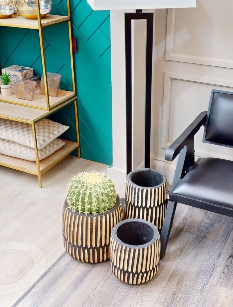 Orsina Fiori Round Faux Cactus in Pot – Lifelike Desert Home Decor