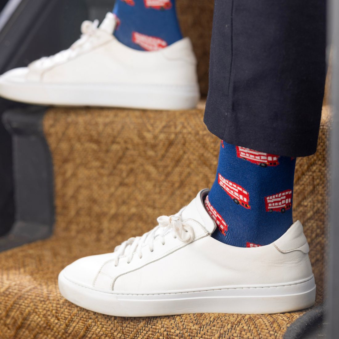 Swole Panda London Bus Bamboo Socks – Sustainable Graphic Novelty Socks