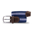 Swole Panda Woven Belt – White Fine Stripe Recycled Elasticated Belt