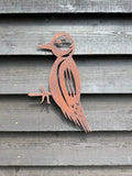 Rusty Metal Woodpecker Garden Decoration | Steel Outdoor Art by RWN