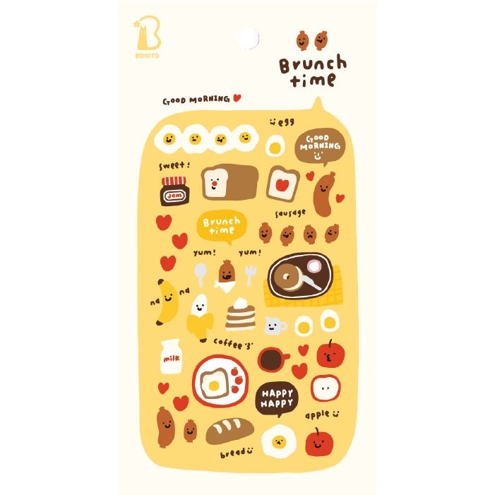 LuLuFun Studio Breakfast Time Decorative Stickers for Journaling
