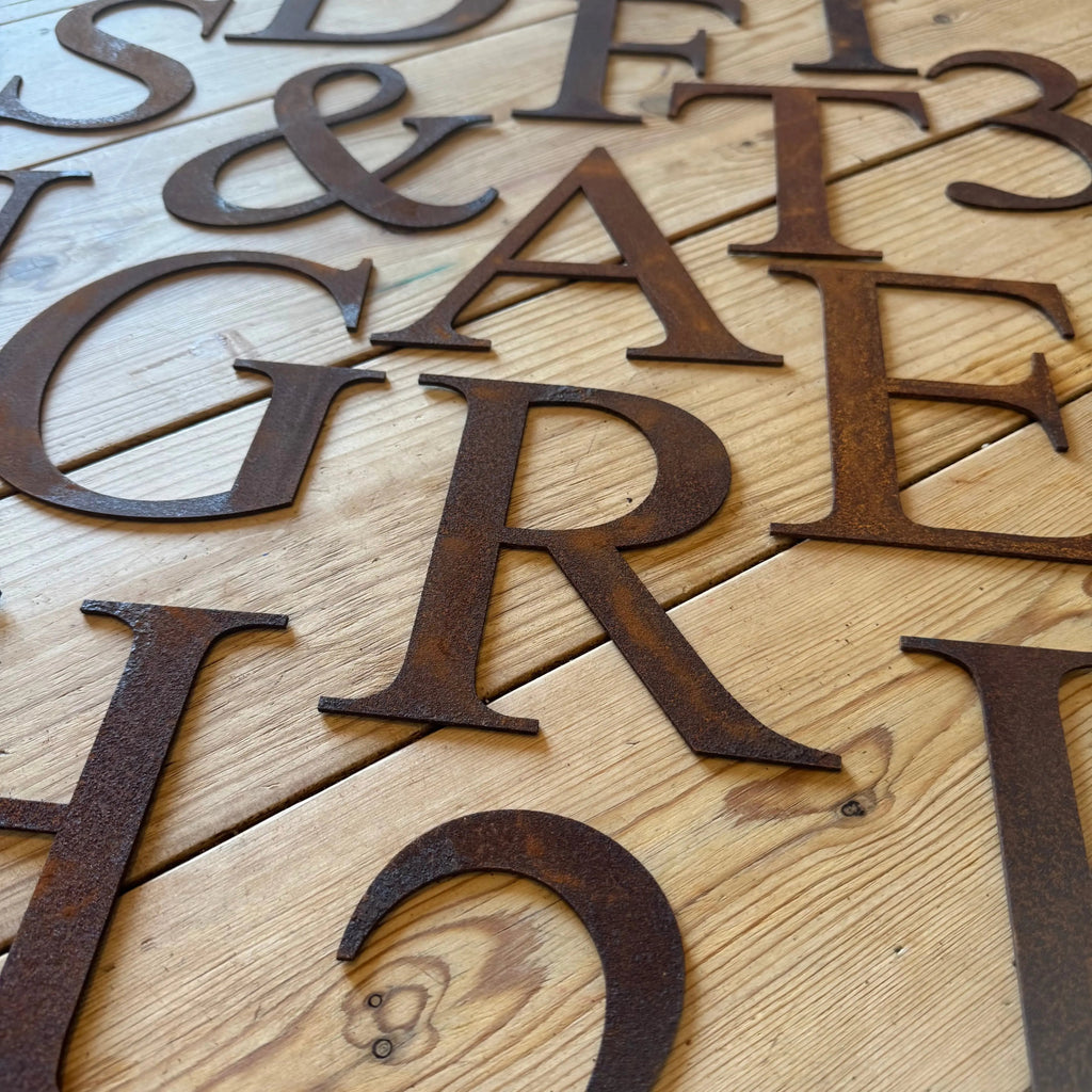 Rustic Metal Letters & Numbers | 5" or 12" Steel Signs by Rustic Warehouse