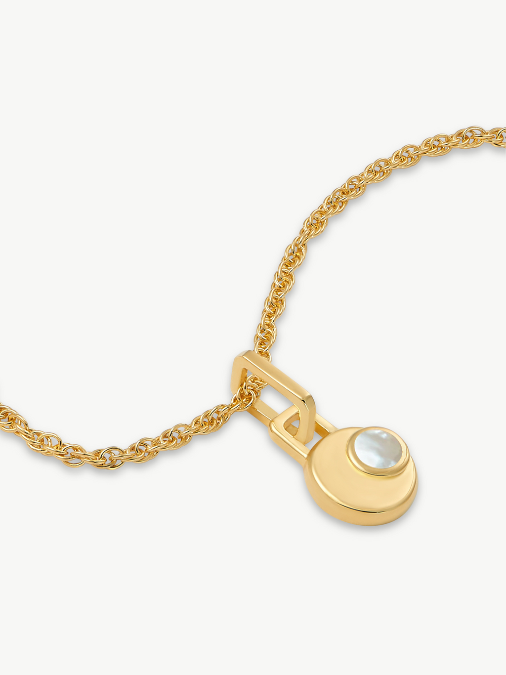 No More Nobody Cressida Moon Necklace | 18k Gold Plated Mother of Pearl