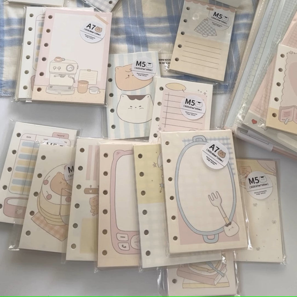 A7 Kitty Refill Paper by LuLuFun Studio – 30 Cute Journaling Notes