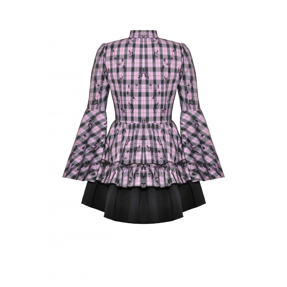 Dark in Love Ellery Pink Butterfly Dress with Bell Sleeves