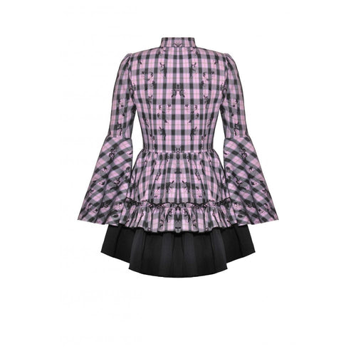 Dark in Love Ellery Pink Butterfly Dress with Bell Sleeves
