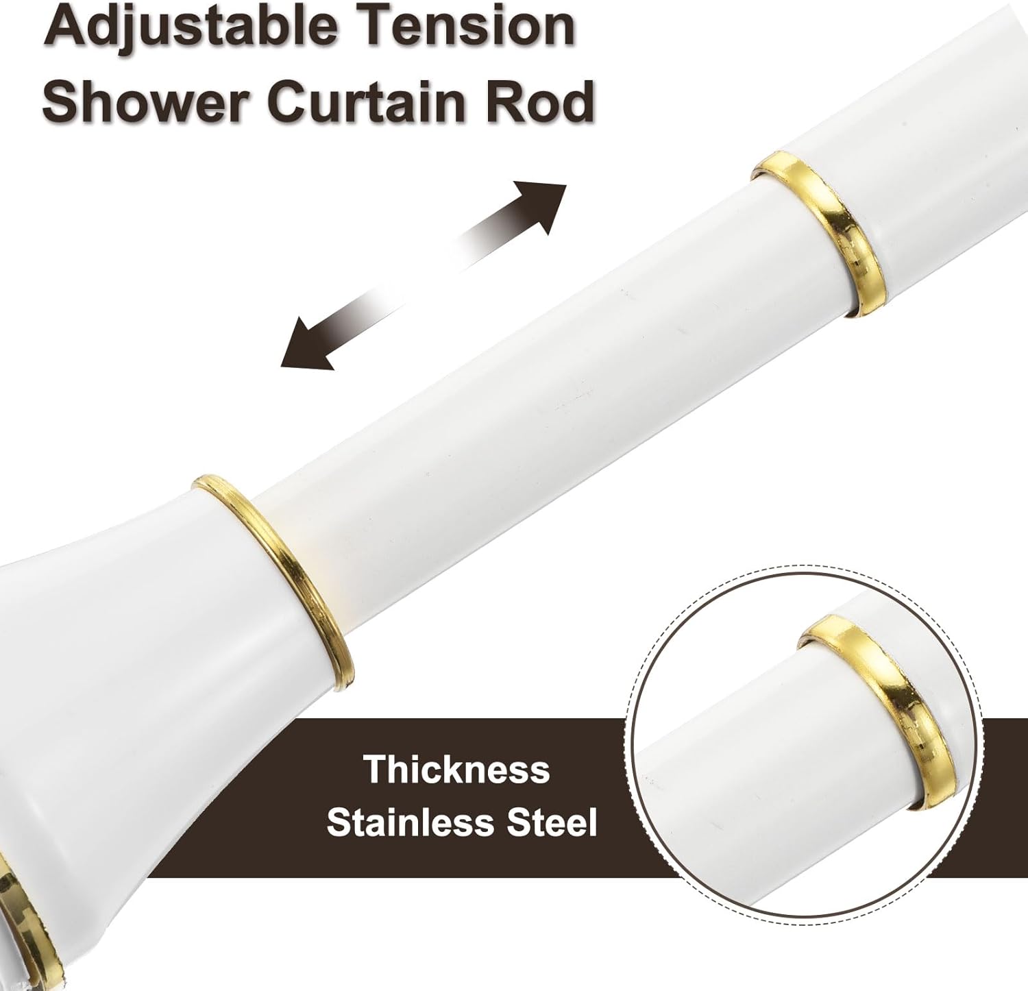 Massive Discounts Stainless Steel Tension Curtain Rod, 43–79 Inch
