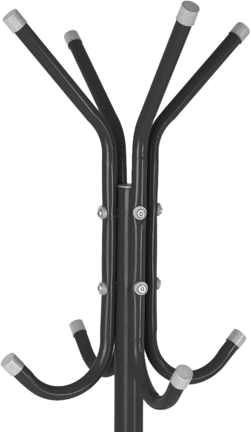 Massive Discounts Steel Standing Coat Rack – 12 Hooks, 68.5in, Black