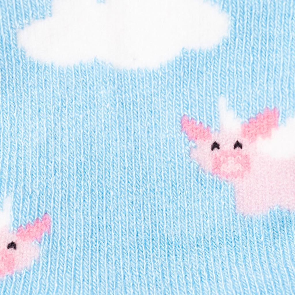 Swole Panda Children's Flying Pig Bamboo Socks – Seamless & Breathable