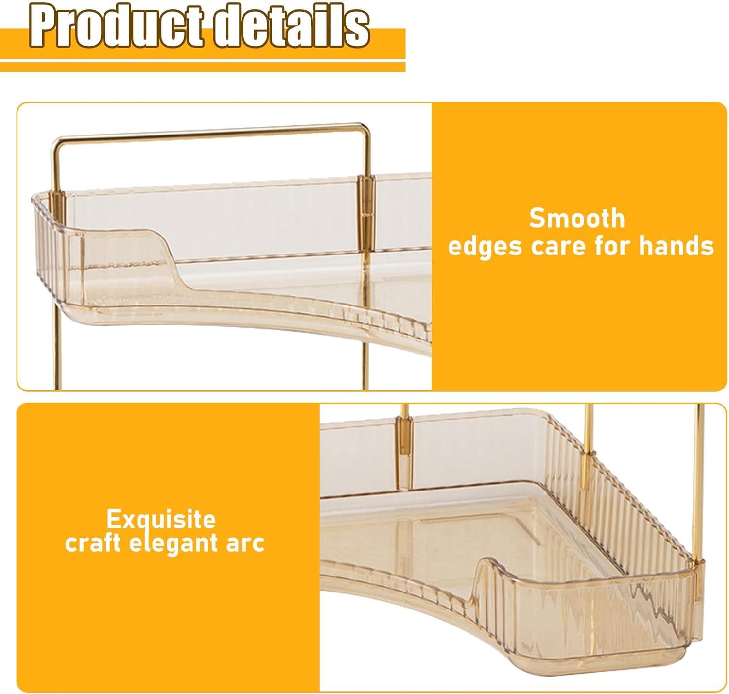 Massive Discounts 2-Layer Gold Makeup Organizer and Perfume Storage