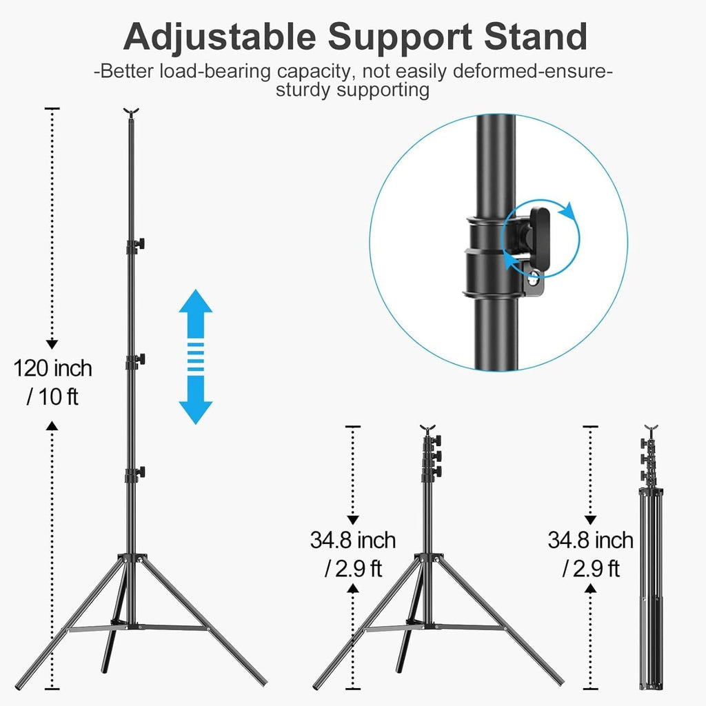 EMART 10x12ft Photo Backdrop Stand | Heavy Duty Adjustable Support Kit
