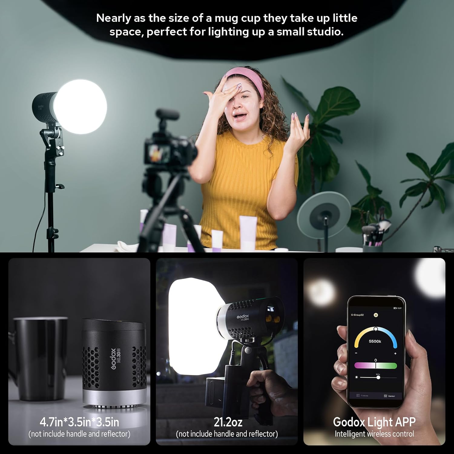 Godox ML30Bi Bi-Color LED Video Light | 2800-6500K Portable Lighting