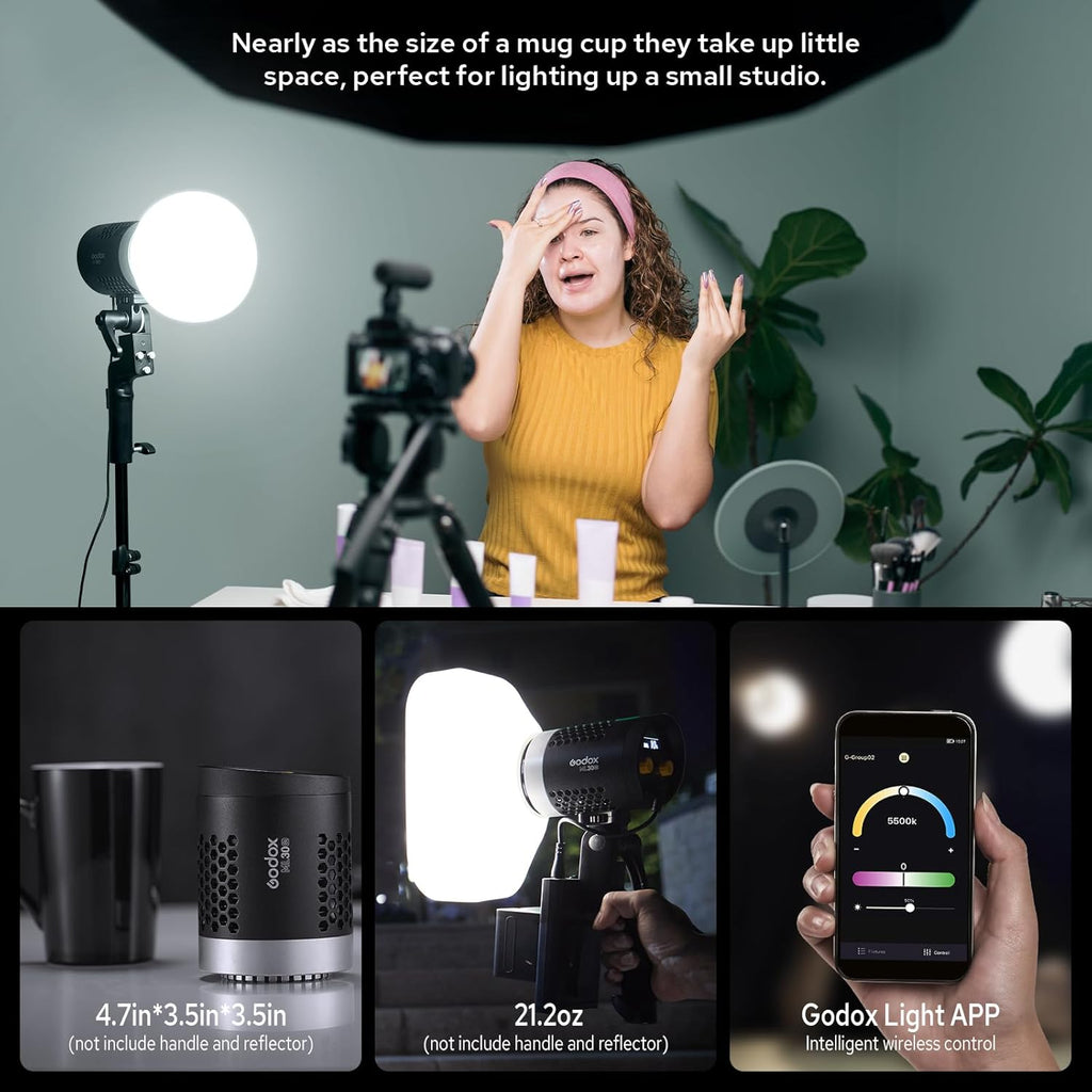 Godox ML30Bi 40W Bi-Color LED Video Light | 2800-6500K Portable Light