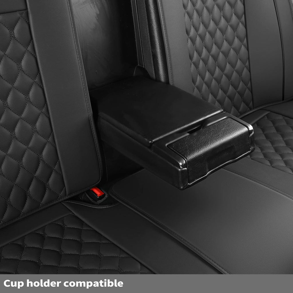 Vankerful Universal PU Leather Car Seat Covers for SUVs & Sedans