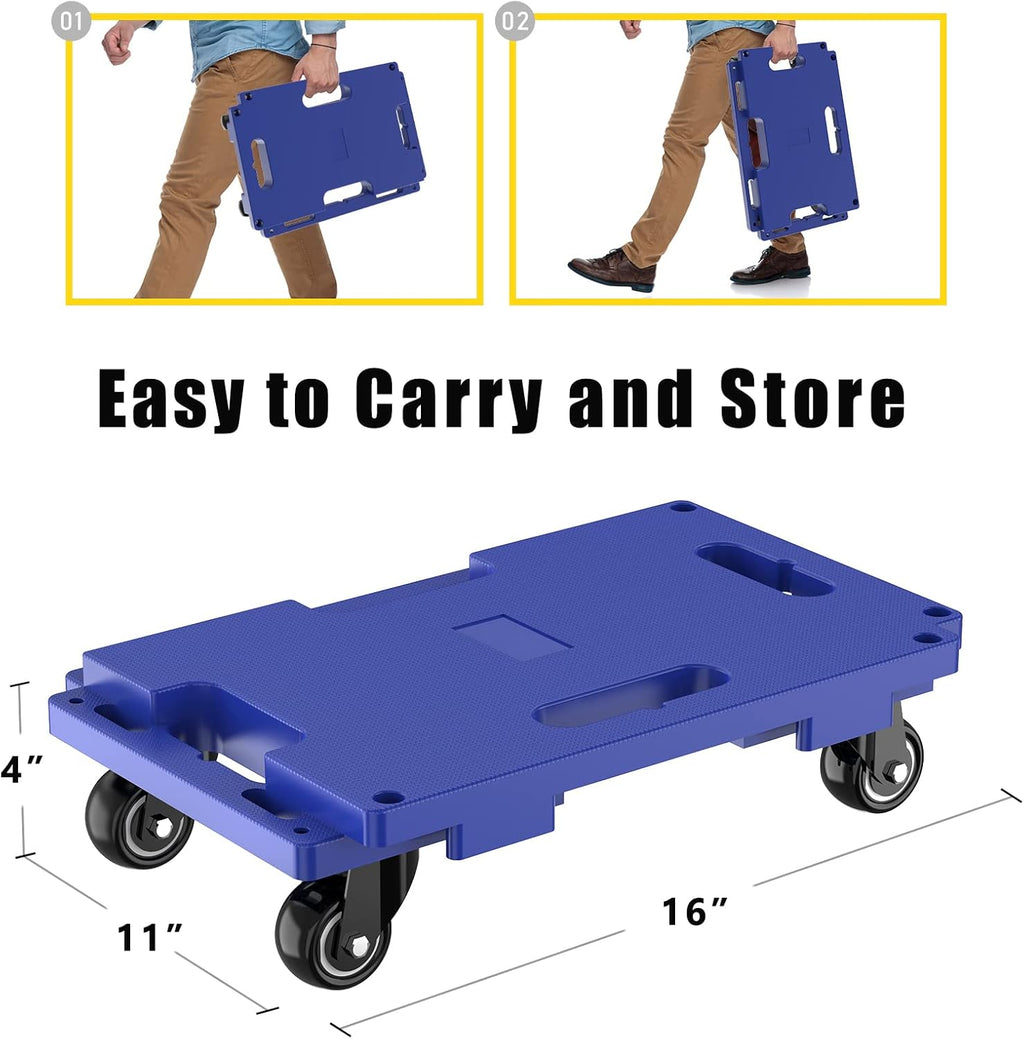 SOLEJAZZ Connectable Mobile Dolly | 440lbs Heavy Duty Moving Trolley 2-Pack