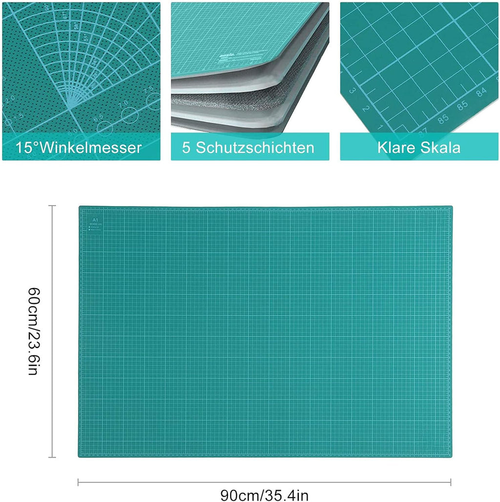 Massive Discounts A1 PVC Cutting Mat – 5-Ply Self-Healing Desk Pad