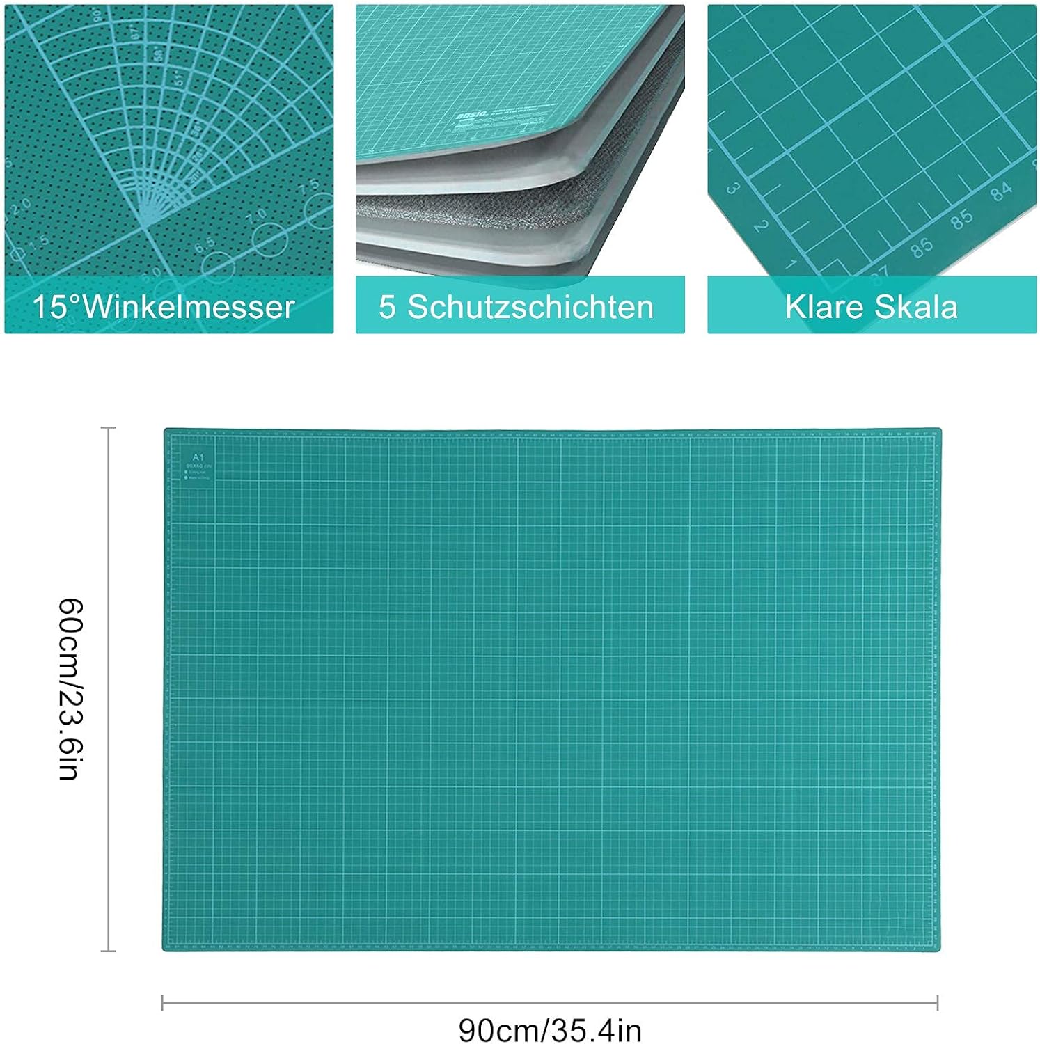 Massive Discounts A1 PVC Cutting Mat – 5-Ply Self-Healing Desk Pad