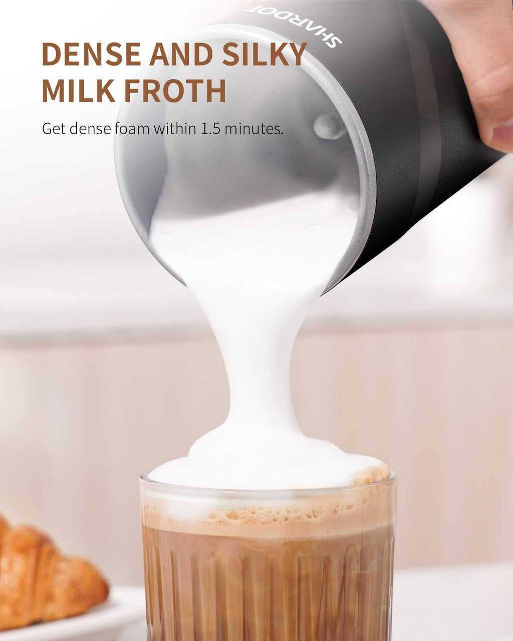 SHARDOR Electric Milk Frother and Steamer | 4-in-1 Hot & Cold Foam Maker