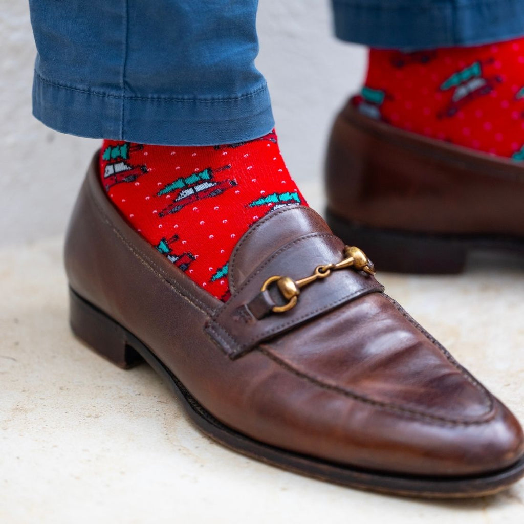 Swole Panda Driving Home For Christmas Bamboo Socks – Festive Holiday