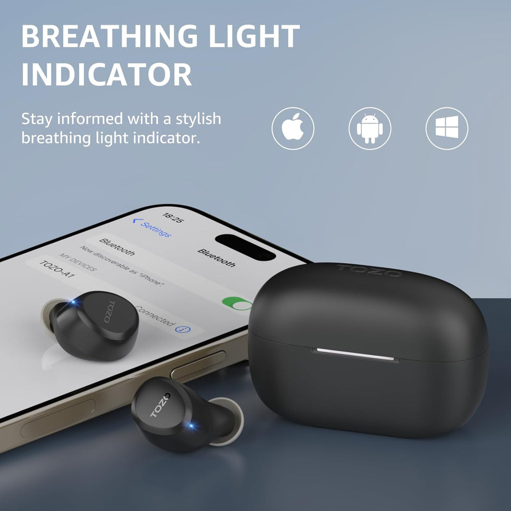 TOZO A1 Wireless Earbuds - Bluetooth 5.3 HiFi Stereo Sport Headphones