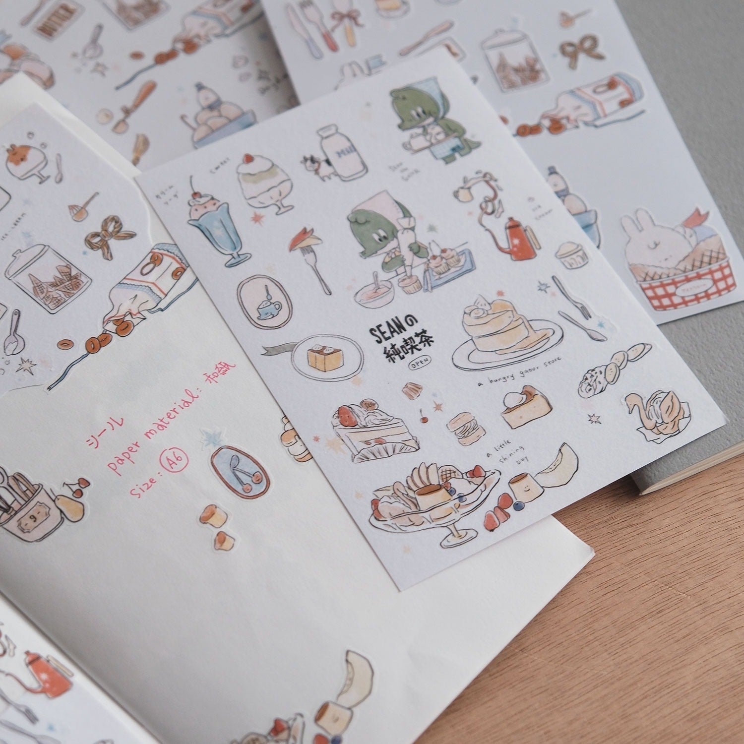 Afternoon Tea Washi Sticker Sheet - A Gator Life Cute Journaling Decor