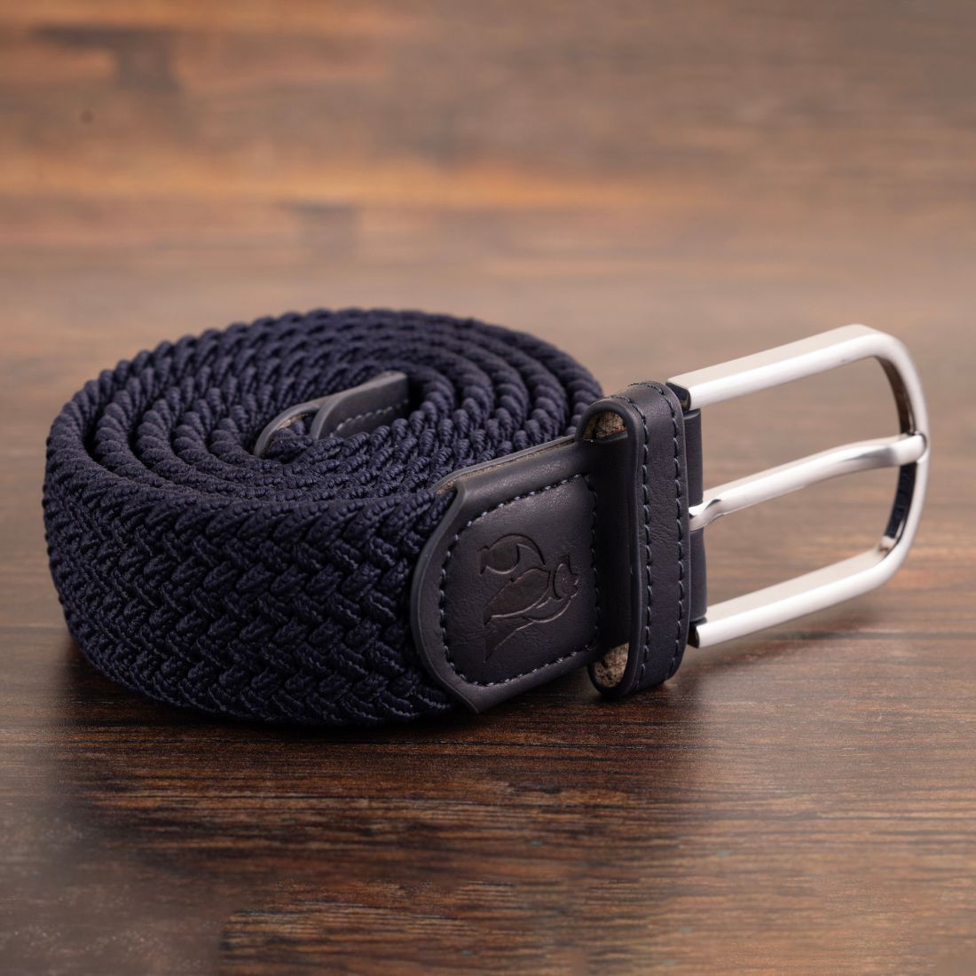 Swole Panda Navy Woven Belt – Recycled Elasticated Sustainable Belt