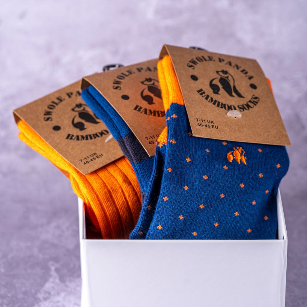 Swole Panda Bamboo Sock Gift Box – 3 Pair Luxury Sustainable Set