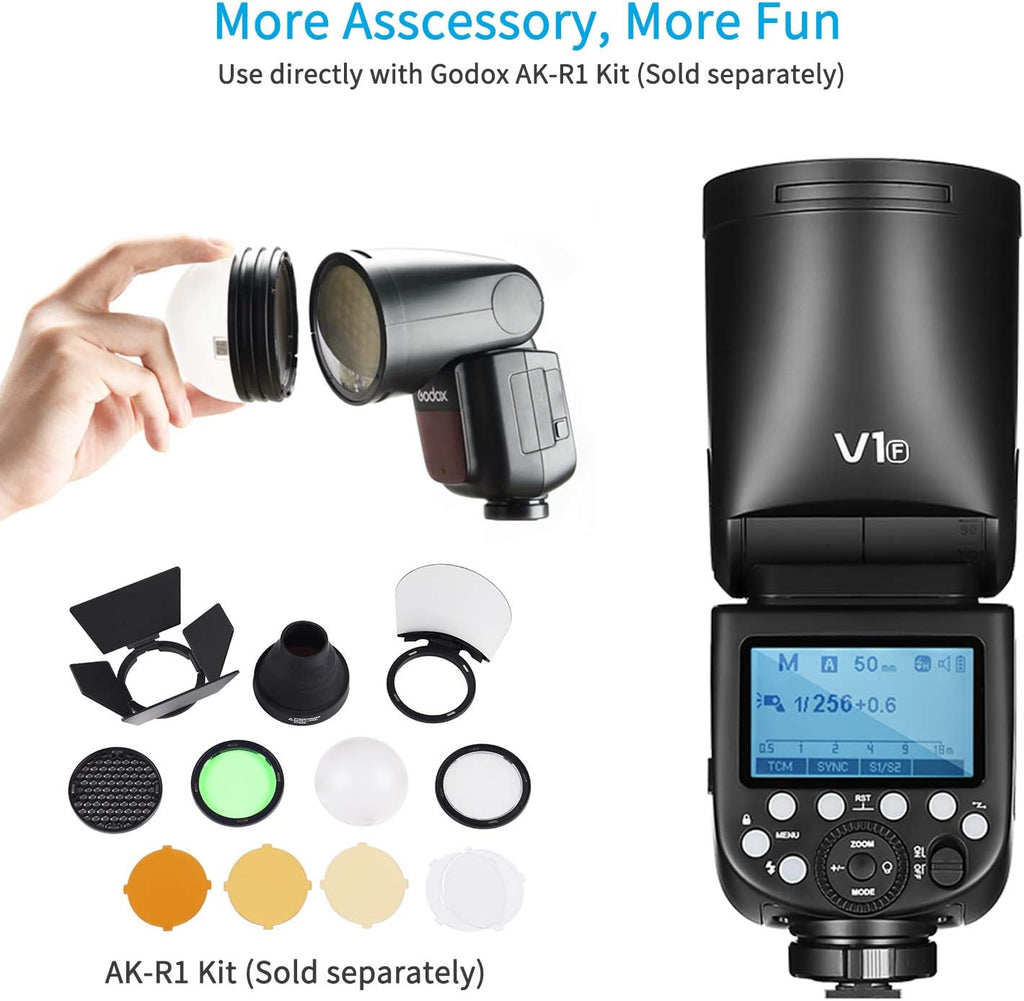 Godox V1-F Round Head Flash Speedlite for Fujifilm | 76Ws TTL HSS
