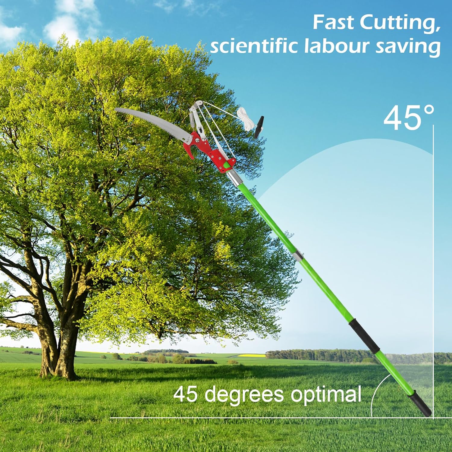 Maxant 8m Tree Pole Pruner – Manual Pole Saw with Pruning Scissors