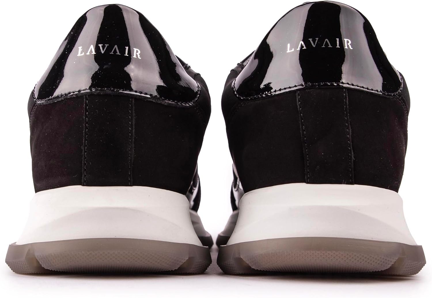 Lavair Aequora Men’s Black Leather and Suede Casual Trainers – UK 6