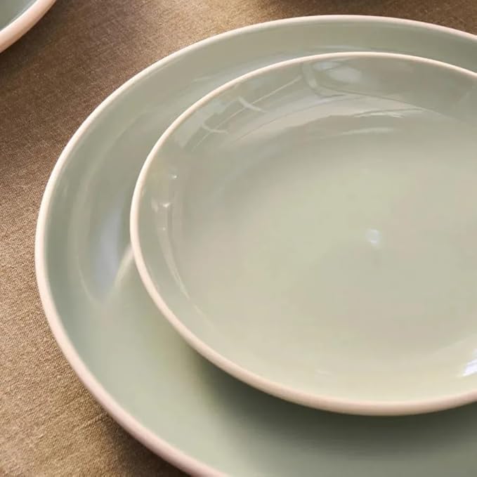 Karaca Abby Green Stoneware Dinner Set | 23-Piece Tableware for 6