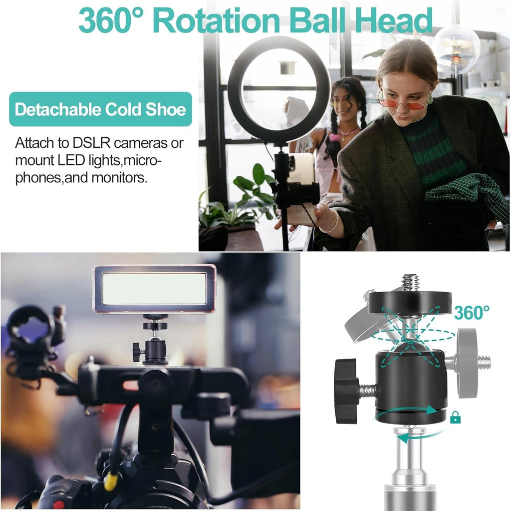 Emart 62" Aluminum Light Stand | Adjustable Camera Tripod 2-Pack