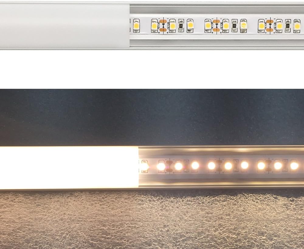 LightingWill V-Shape LED Aluminum Channel 5-Pack | 3.3ft Silver Profile