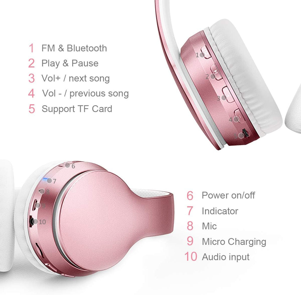 LOBKIN Bluetooth 5.3 Wireless Over-Ear Headphones – Foldable HiFi Stereo