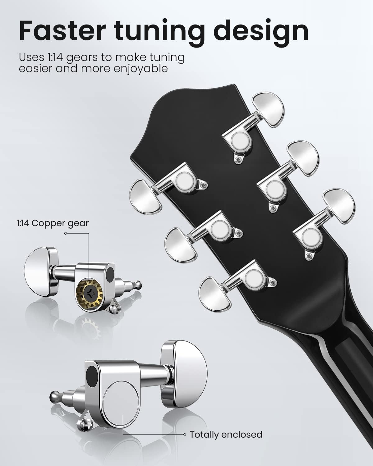 Moukey 41 Inch Full Size Acoustic Guitar – Cutaway Beginner Starter Kit