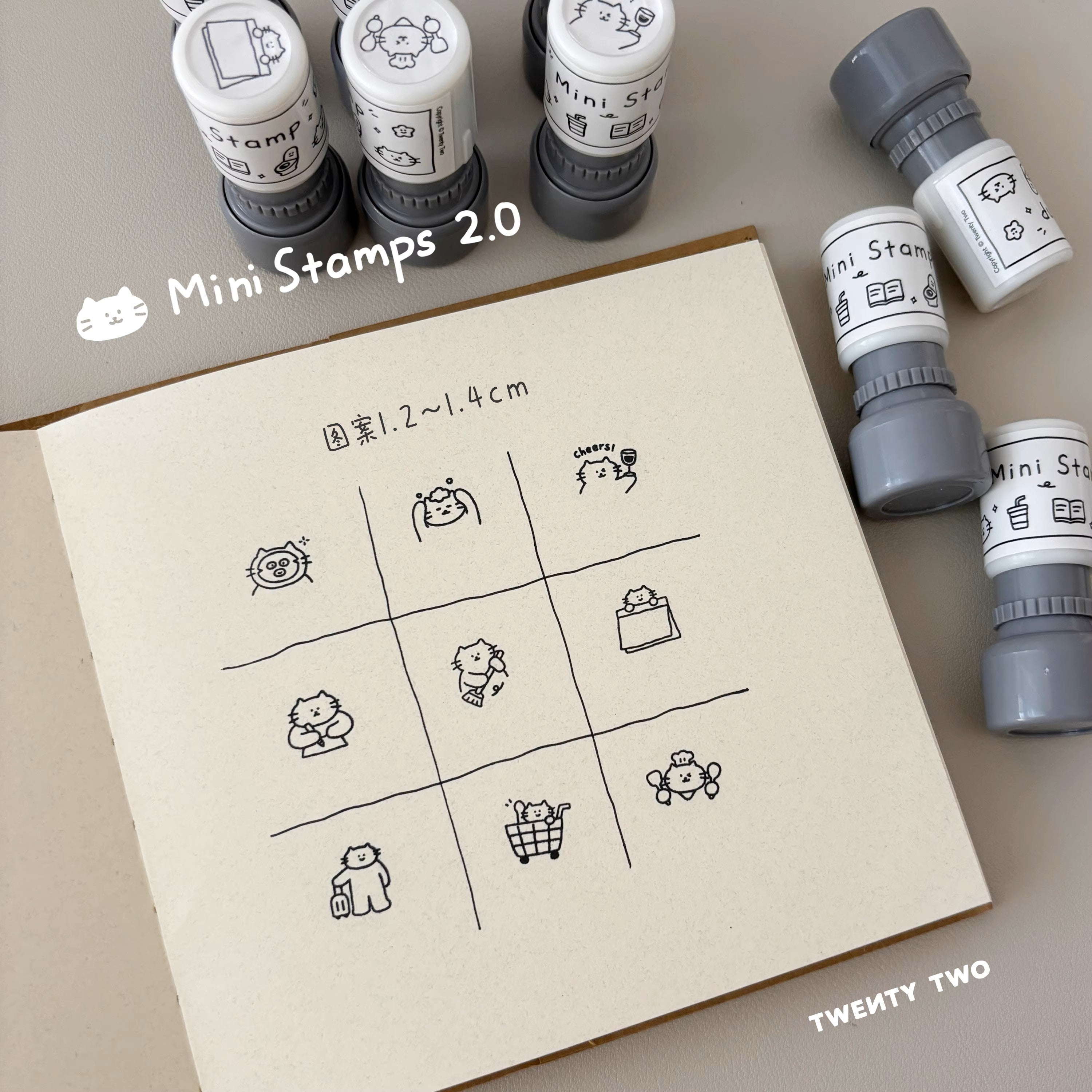 LuLuFun Studio Mini Portable Self-Inking Photosensitive Round Stamp